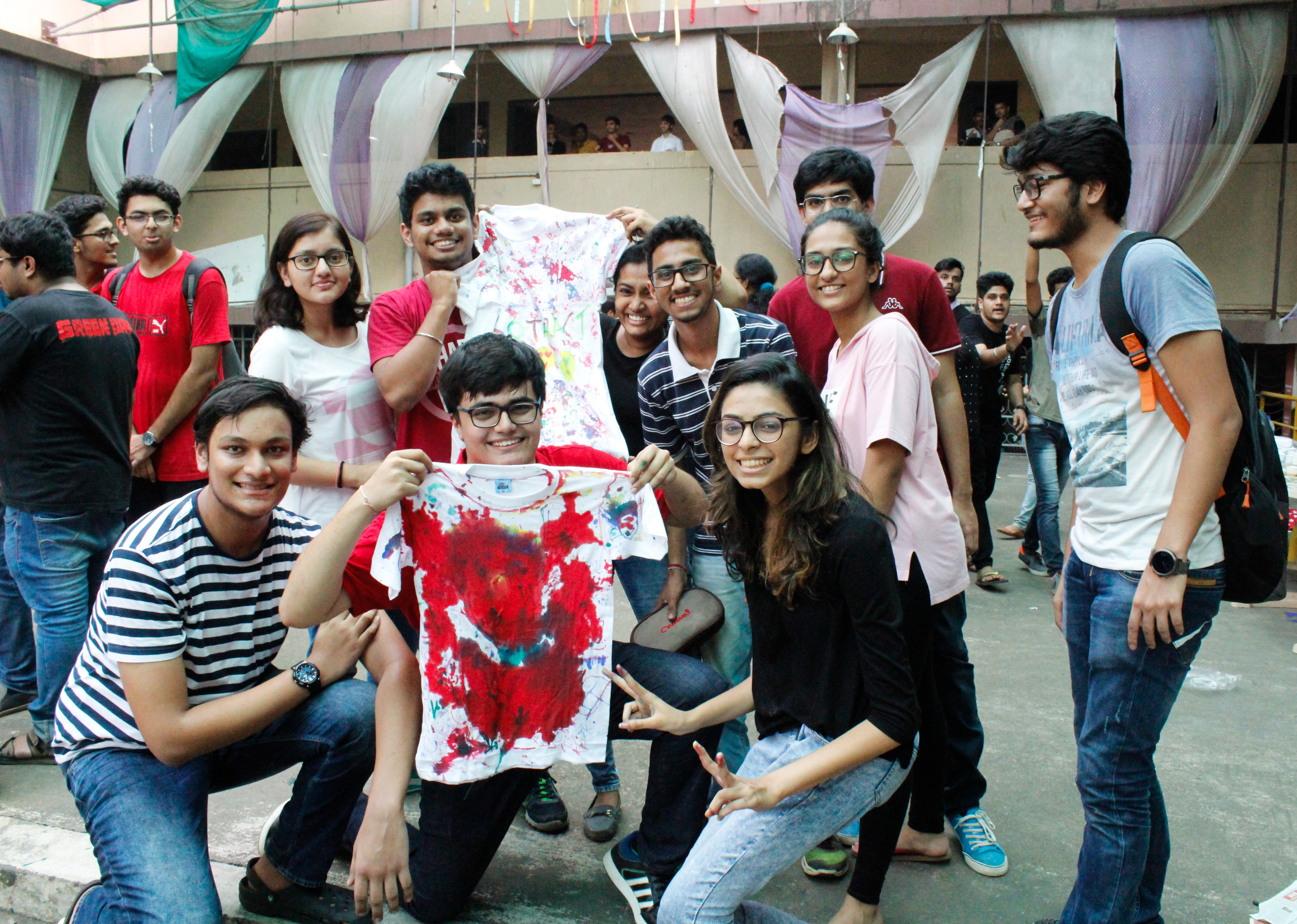 Rotaract's T shirt painting was a hit